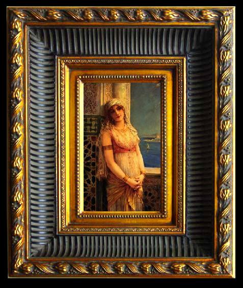 framed  unknow artist Arab or Arabic people and life. Orientalism oil paintings  483, Ta024-2